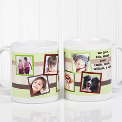 Small Any Message Photo Collage Personalized Mug