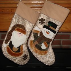 Golden Taupe Personalized Christmas Stocking