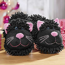 Fuzzy Friends Cat Slippers