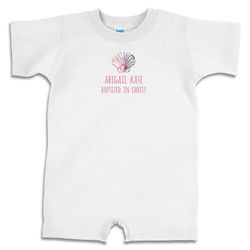 Girl's Personalized Baptism Romper