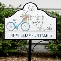 Personalized Life is Beautiful Magnetic Sign