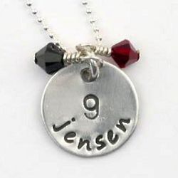 Hand Stamped Sports Necklace