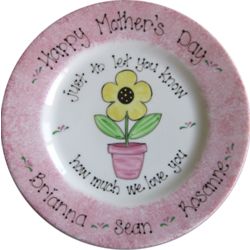 Happy Mother's Day Hand Painted Plate