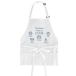 Personalized Blue Reasons I Love Apron