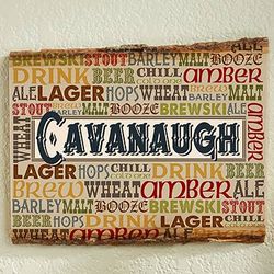 Alehouse Personalized Basswood Wall Plaque