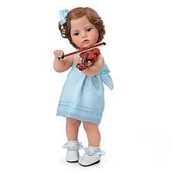 Lifelike Child Doll with Violin