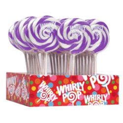 24 Lavender and White Whirly Lollipops
