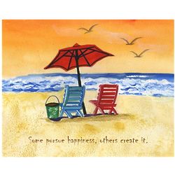 Personalized Ocean Lounge Chairs II Print