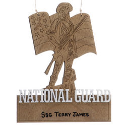 Personalized National Guard Christmas Ornament