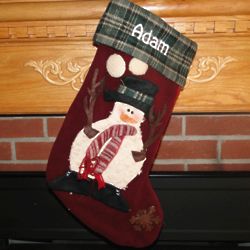Personalized Chubby Snowman Stocking
