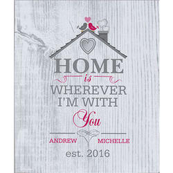 Personalized Home is Wherever I'm With You Canvas