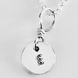 Personalized Token Tiny Initial Pendant