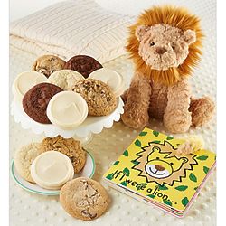 Lion Cookies, Book and Plush Lion Gift Set