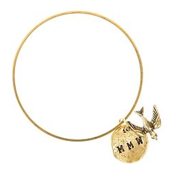 Personalized Gold Bangle Confirmation Bracelet