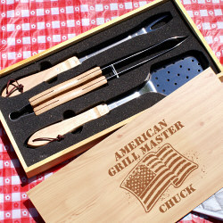American Grill Master Personalized Barbeque Grill Set
