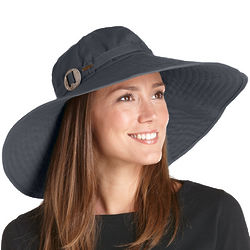 Women's Wide Brim Cotton Sun Hat UPF 50+