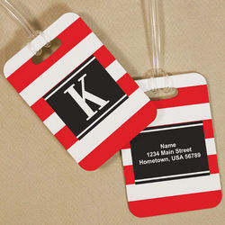 Personalized Stripes Bag Tag