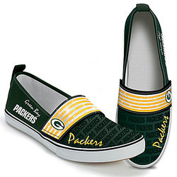Green Bay Packers Women's Slip On Canvas Shoes