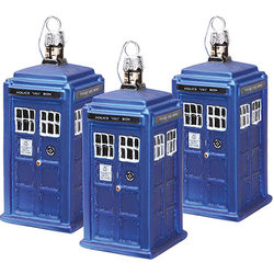 Doctor Who Tardis Figural Glass Ornament Gift Set