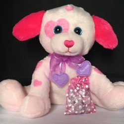 Valentine's Puppy Dog Stuffed Animal with Hershey's Kisses