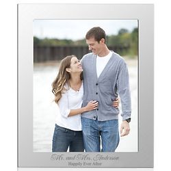 Personalized Happily Ever After 8" x 10" Silver Photo Frame