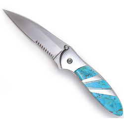 Leek Pocket Knife with Turquoise Handle
