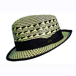 Two Tone Snap Brim Panama Hat