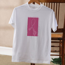 Never Give Up Personalized Breast Cancer Awareness T-Shirt
