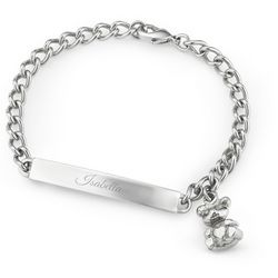 Girl's Stainless Steel My First ID Bracelet