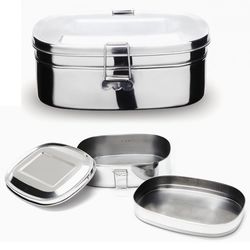 Large 2-Layer Stainless Steel Lunchbox
