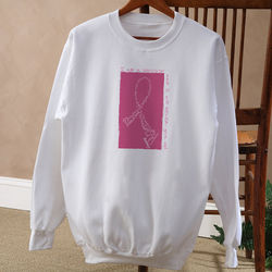 Never Give Up Personalized Breast Cancer Awareness Sweatshirt