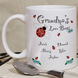 Grandma's Love Bugs Personalized Coffee Mug