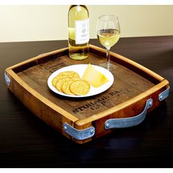 Authentic Wine Cask Wooden Serving Tray