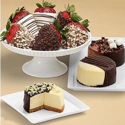 Dipped Cheesecake Trio and 6 Chocolate-Dipped Strawberries