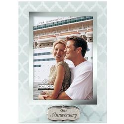 Elegant Silvertone Our Anniversary Picture Frame