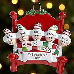 Personalized Snuggle Up Family Ornament
