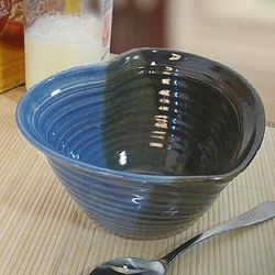Heart-Shaped Stoneware Pottery Bowl