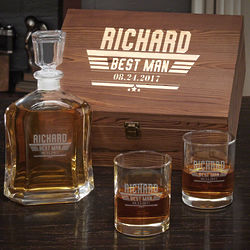 Maverick Personalized Whiskey Gift Set for Groomsmen