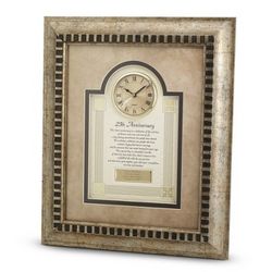 25th Anniversary Picture Frame Clock