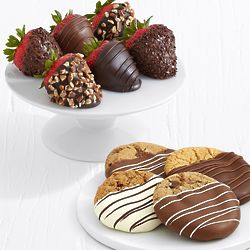 4 Dipped Cookies and 6 Deluxe Belgian Chocolate Strawberries