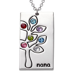 Nana's Birthstone Family Tree Necklace