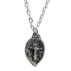 St. Lucy Medal Handmade Pewter Pendant Necklace