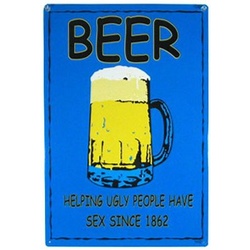Beer Ugly People Tin Sign