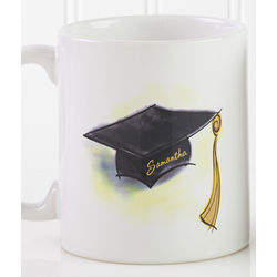 Graduation Cap and Diploma Personalized Coffee Mug