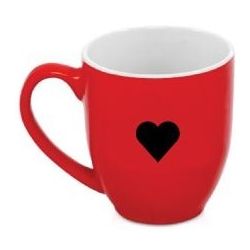 Red Mug with Black Heart