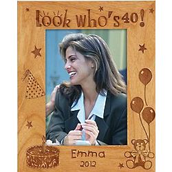 Vertical Personalized Look Who's Birthday Frame