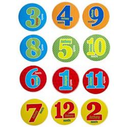 Primary Colors Personalized Baby Milestone Stickers