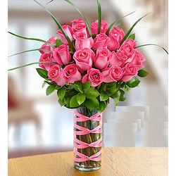 Two Dozen Premium Long-Stem Pink Roses