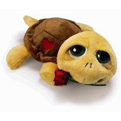 Valentine's Shelly Peeper Large Plush Turtle with Rose