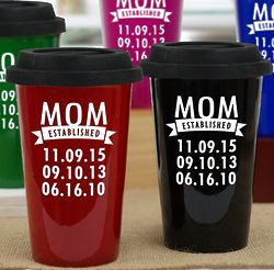 Personalized Mom Established Years Travel Mug